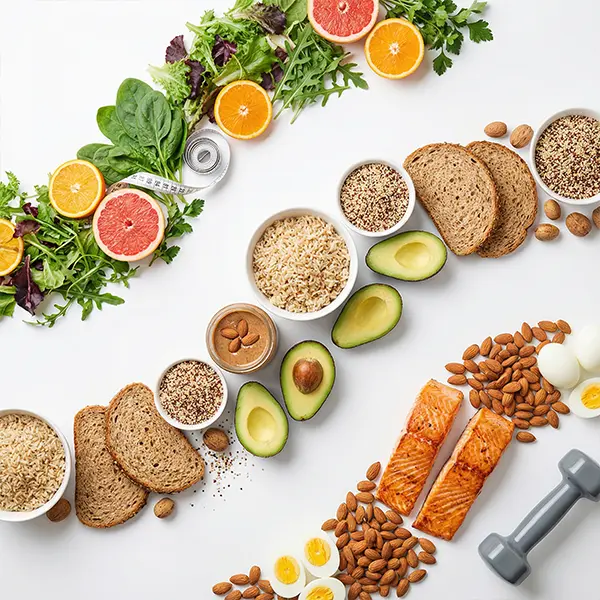 Customized diet plans for weight loss, weight gain, and muscle building at HerSpace